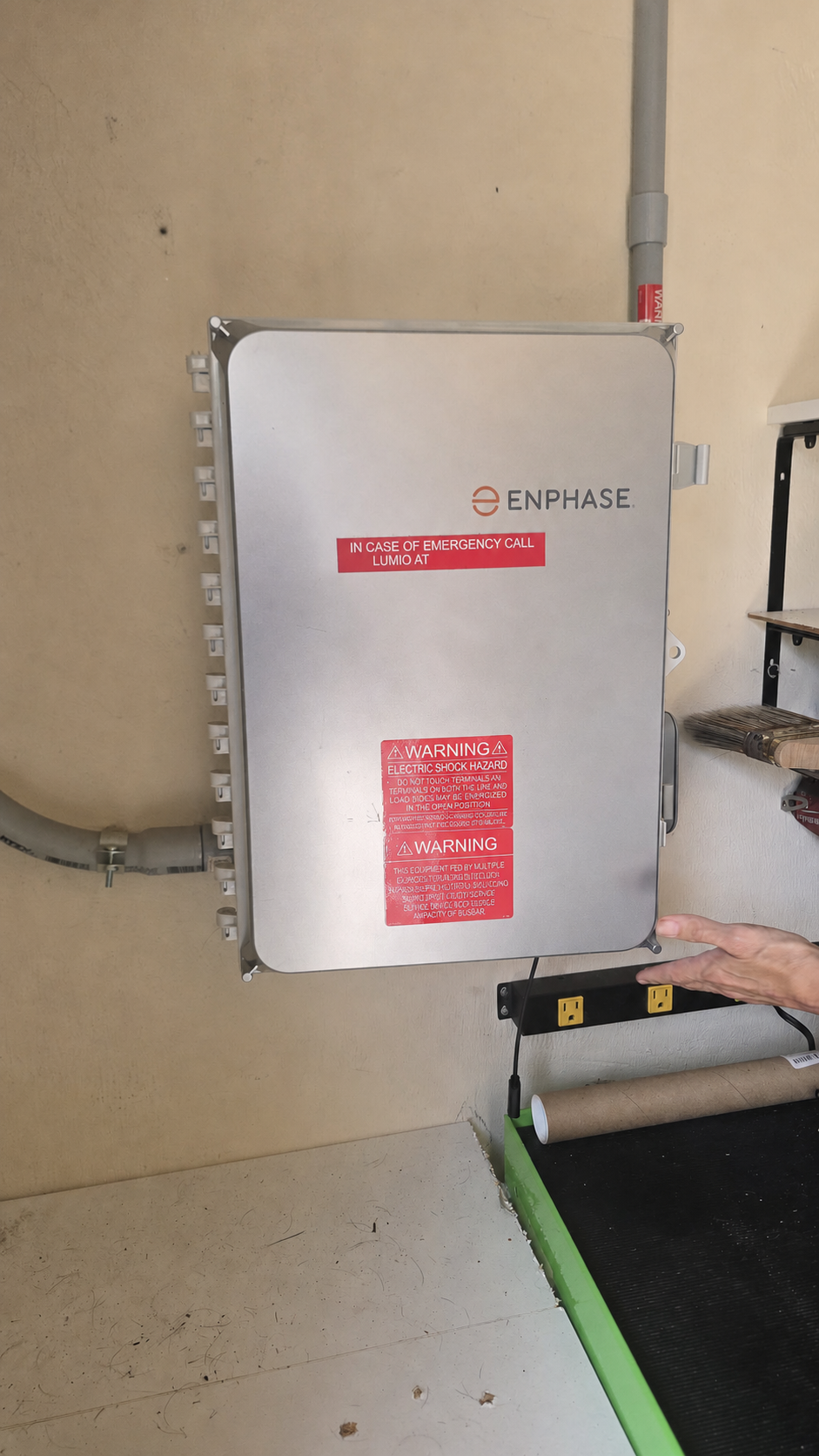 Enphase solar equipment installed under a former Lumio service arrangement