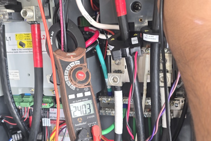 Electrical testing during a solar system service call