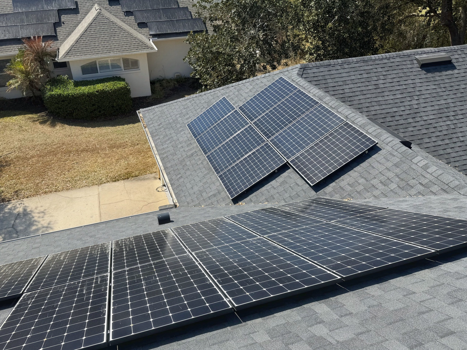 Solar panels professionally reinstalled after roof replacement