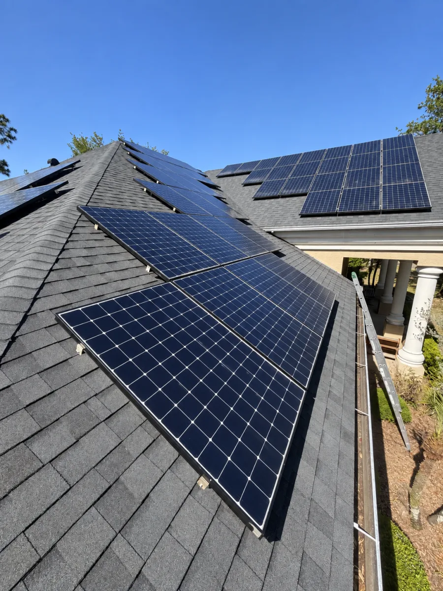 Residential solar panel installation in Ormond Beach